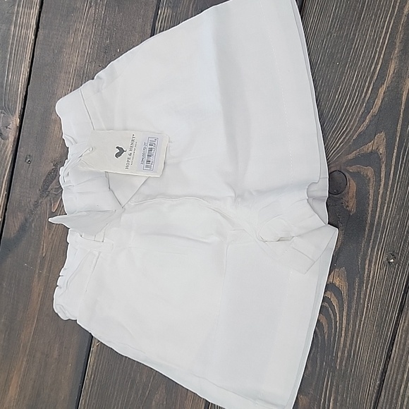 HOPE & Henry Girls' Linen Pull-On Paperbag Shorts - Picture 1 of 4